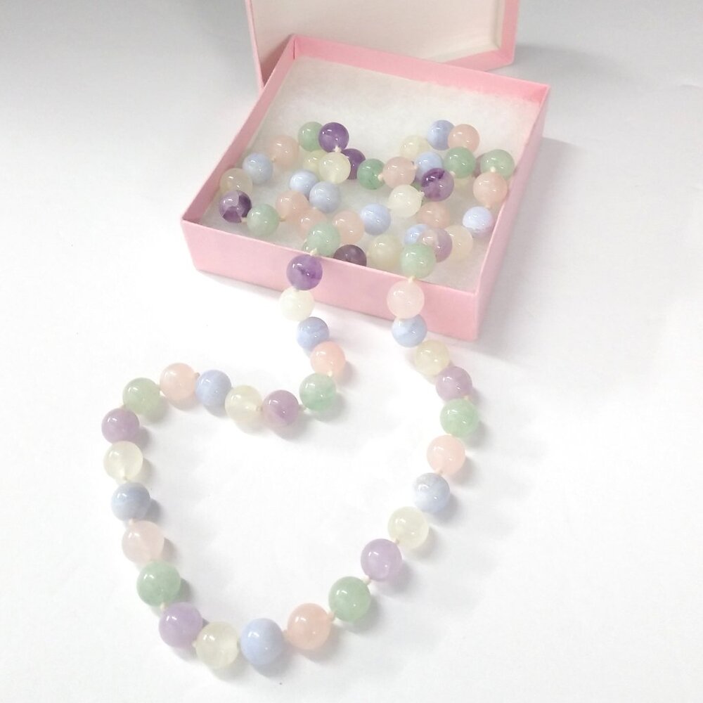 Rose Quart Amethyst Adventurine Necklace